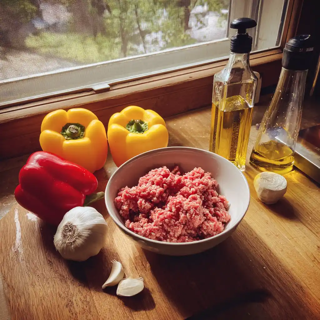 Ground Turkey and Peppers