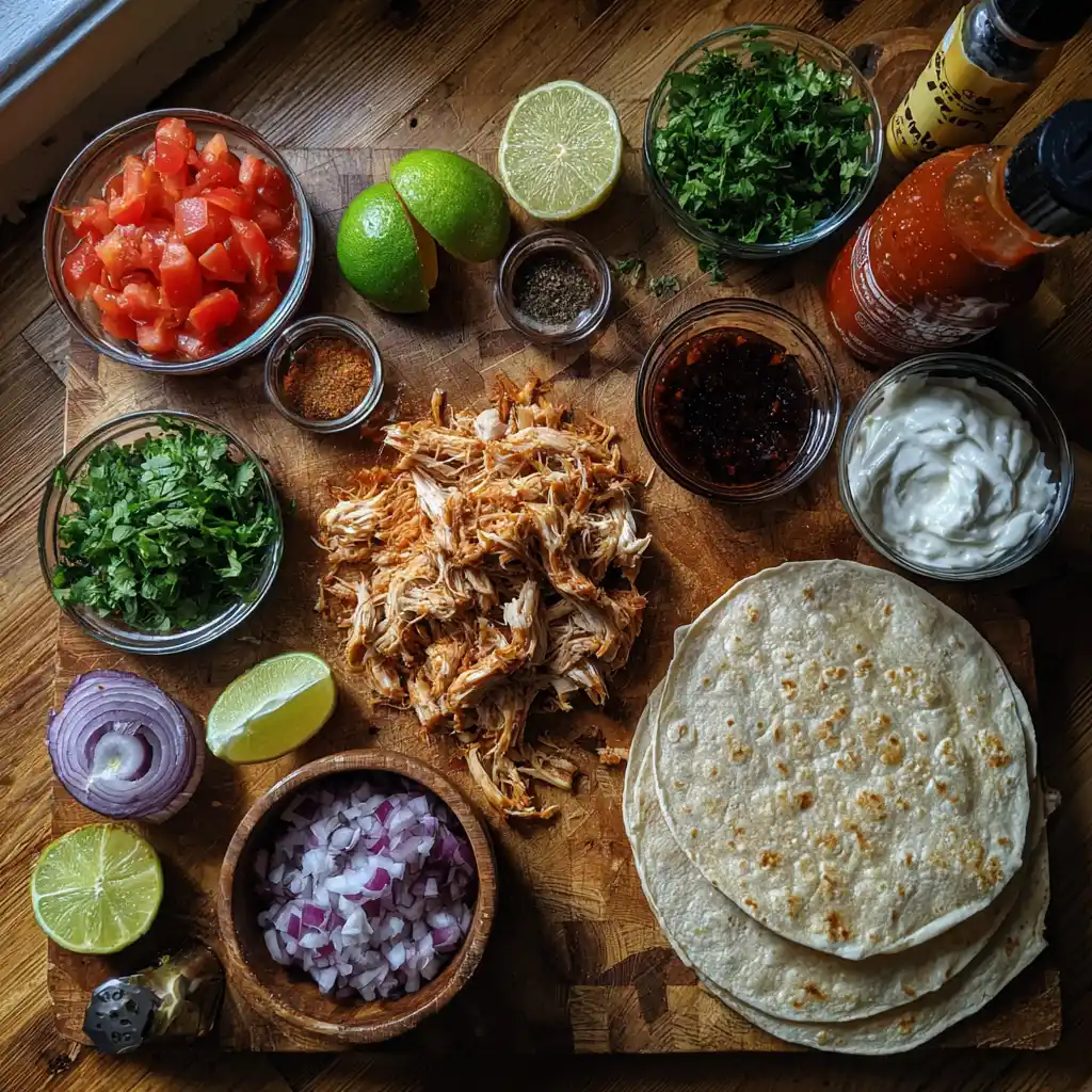 Leftover Rotisserie Chicken Tacos