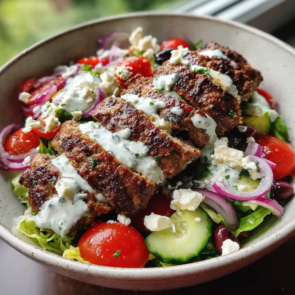 Easy Mediterranean Burger Bowl