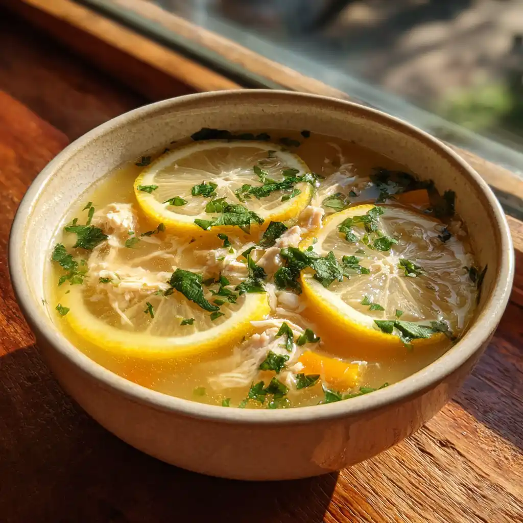 Easy Mediterranean Lemon Chicken Soup
