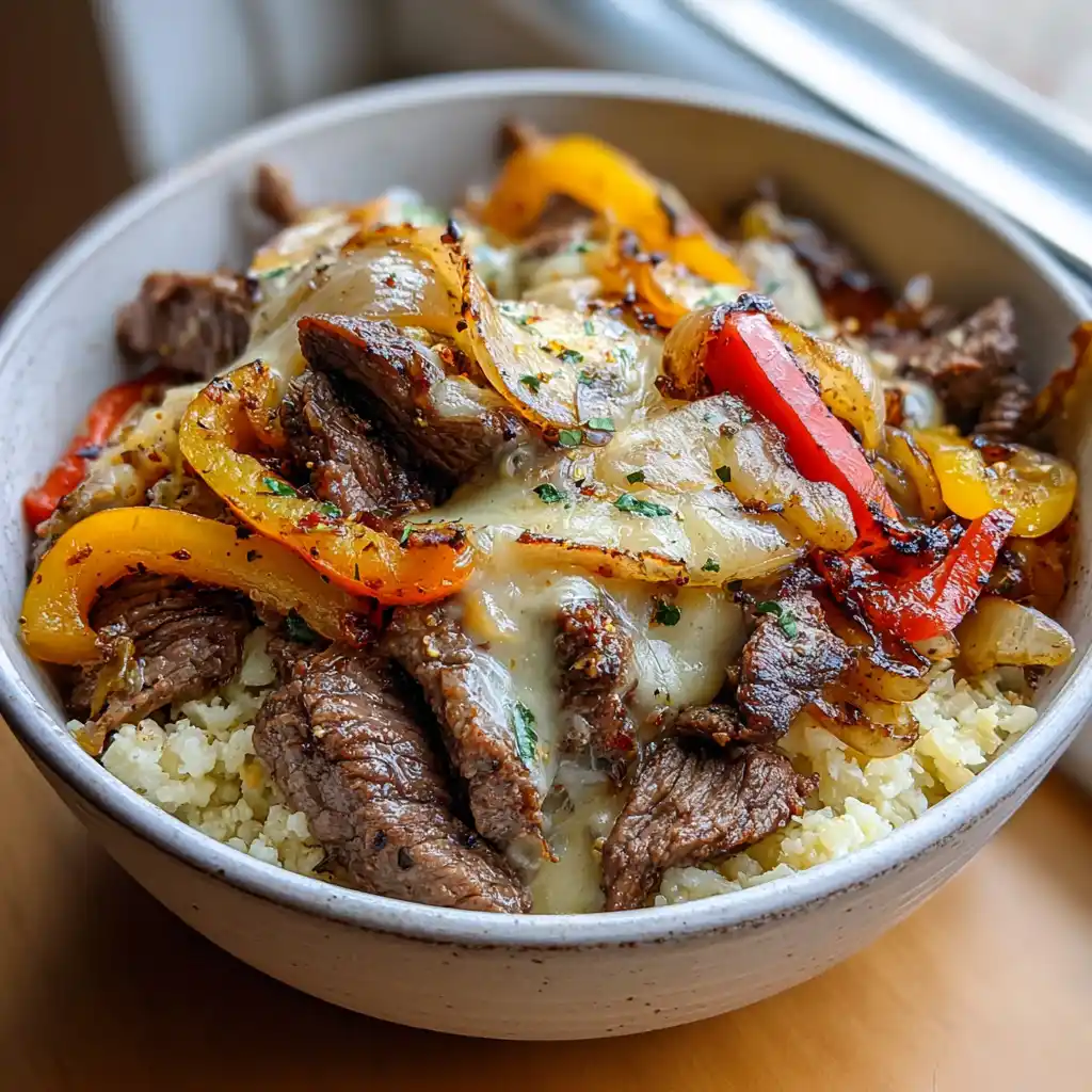 Philly Cheesesteak Bowls (35g Protein – Easy 30-Minute Recipe)