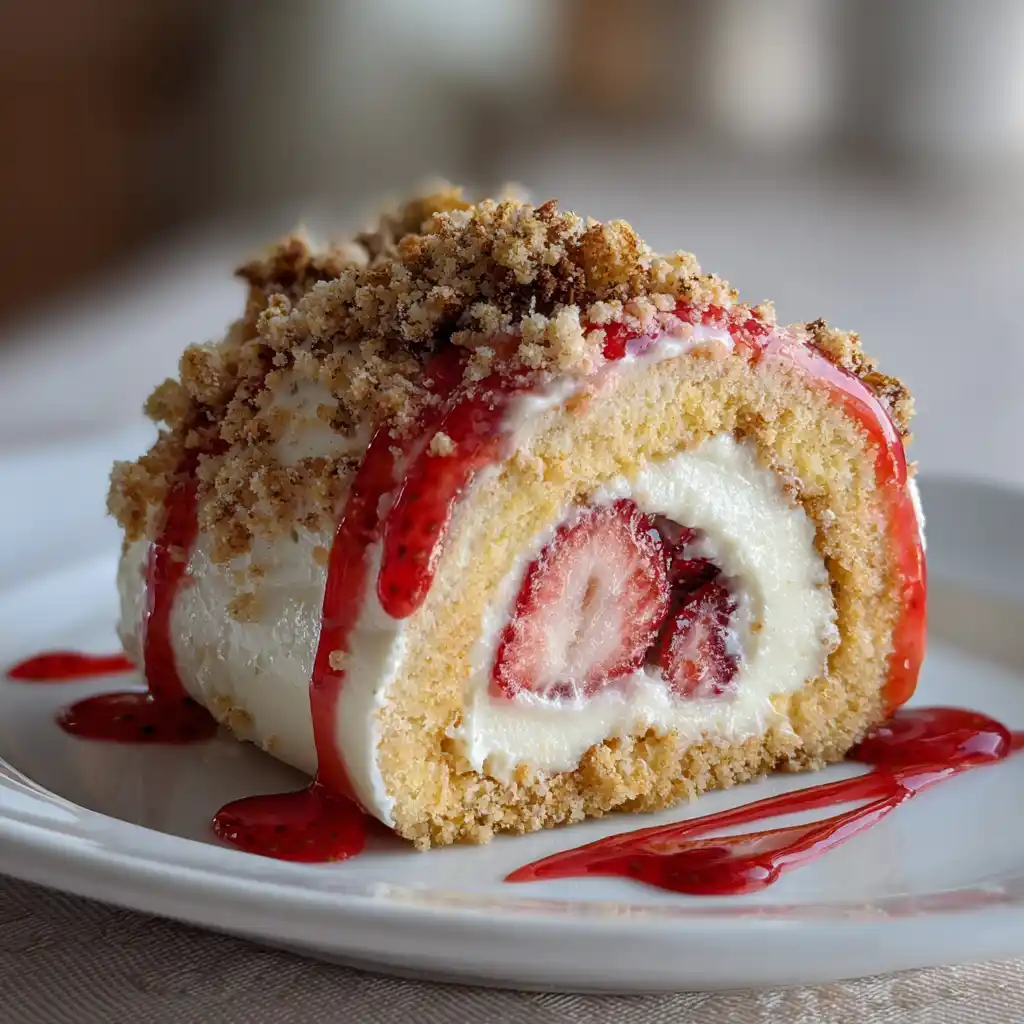 Strawberry Shortcake Cheesecake Rolls