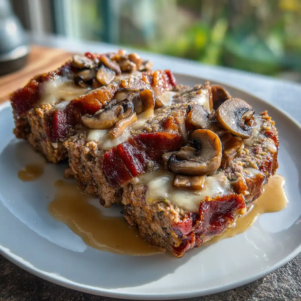 Swiss Bacon Mushroom Meatloaf (Rich, Savory & Comforting)