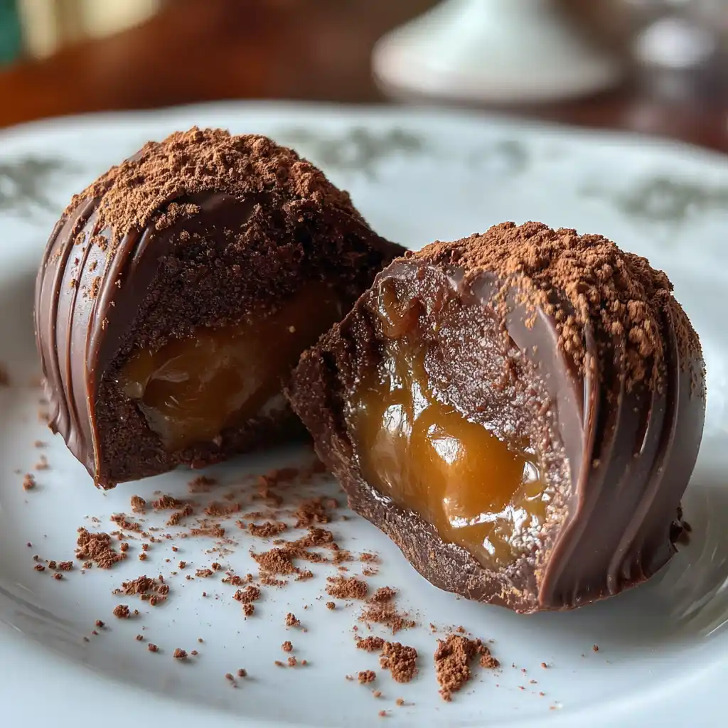 Vegan Chocolate Caramel Truffles